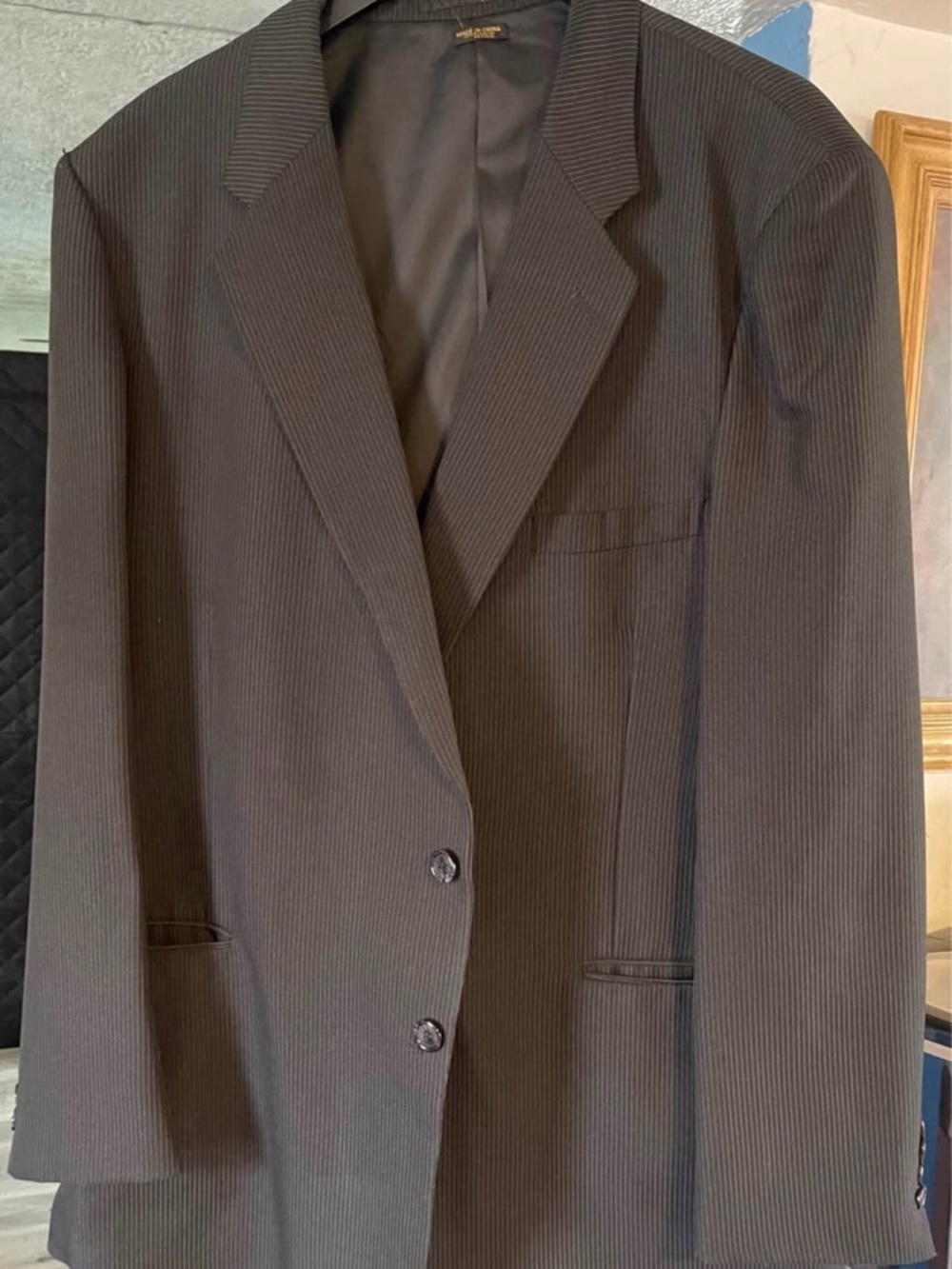 Jos. A. Bank Brown Pinstripe Two-Button Suit Jacket